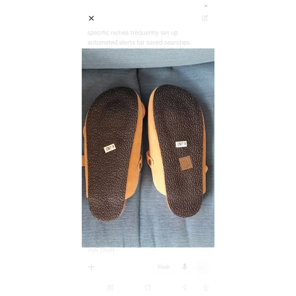 New Custom Patched Suede Mules Clogs Size CN 37-38 The Beatles New York Anchor